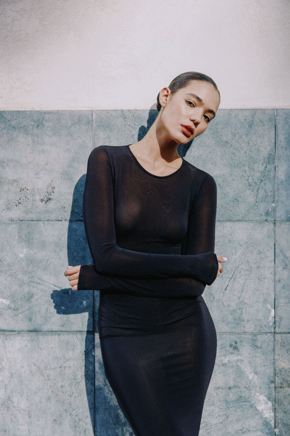 Long Sleeve Sheer Shirt One-Piece (Beautiful Shadow March) main image 1
